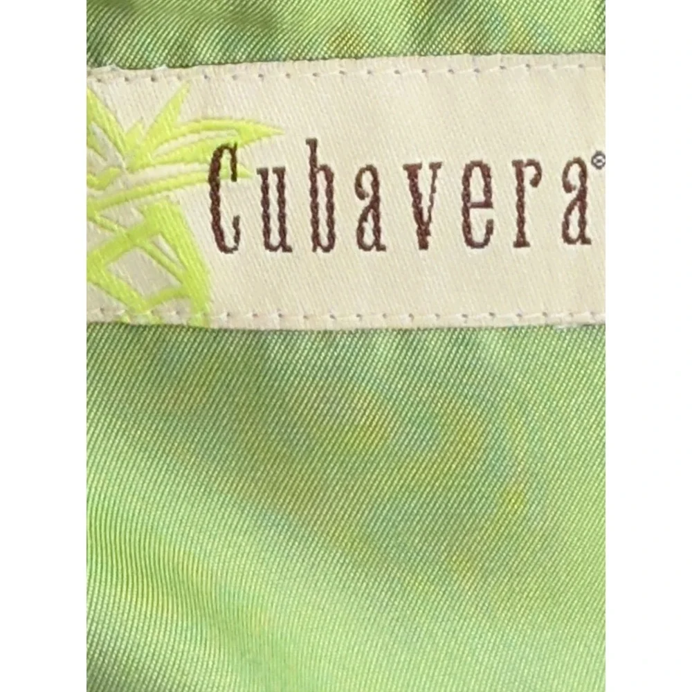 Cubavera Mens Pinstripe Suit Sz 44R‎ Navy Blue Green Lining Business